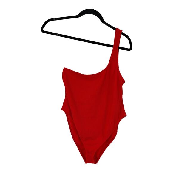 Good American Always Fits One Shoulder Textured One Piece Swimsuit 5/6 2XL 3XL - Picture 3 of 5